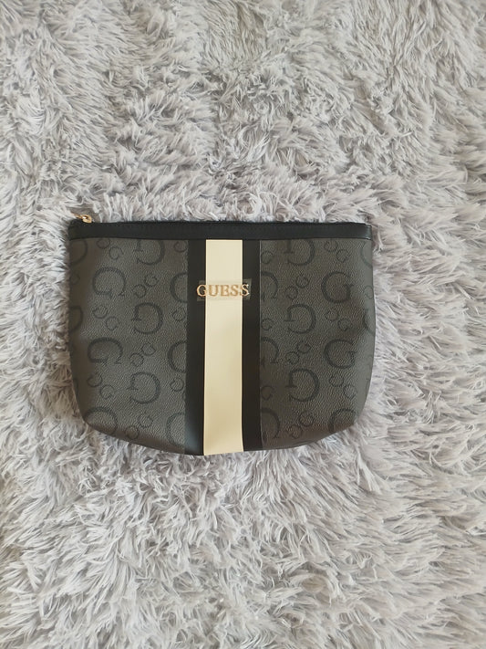 Guess Brand Ladies Womens Cosmetic Make-Up  Travel black Bag Pouch